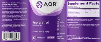 AOR Advanced Orthomolecular Research Premium Resveratrol - supplement
