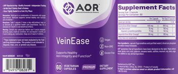 AOR Advanced Orthomolecular Research Premium VeinEase - supplement