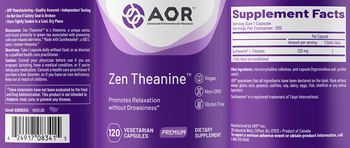 AOR Advanced Orthomolecular Research Premium Zen Theanine - supplement