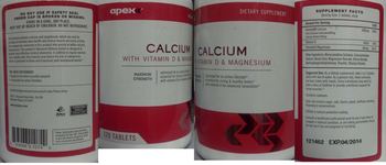 Apex Calcium With Vitamin D & Magnesium - supplement