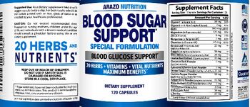 Arazo Nutrition Blood Sugar Support - supplement