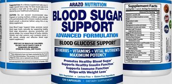 Arazo Nutrition Blood Sugar Support - supplement