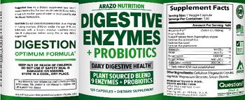 Arazo Nutrition Digestive Enzymes + Probiotics - supplement
