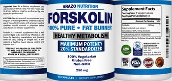 Arazo Nutrition Forskolin 250 mg - supplement