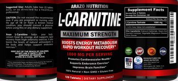 Arazo Nutrition L-Carnitine 1000 mg - supplement