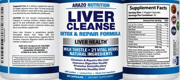 Arazo Nutrition Liver Cleanse - supplement