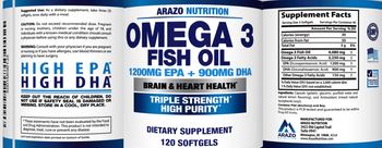 Arazo Nutrition Omega 3 Fish Oil - supplement