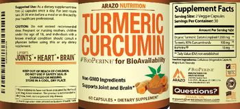 Arazo Nutrition Turmeric Curcumin - supplement