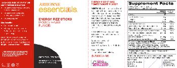 Arbonne Essentials Energy Fizz Sticks Pomegranate Flavor - supplement