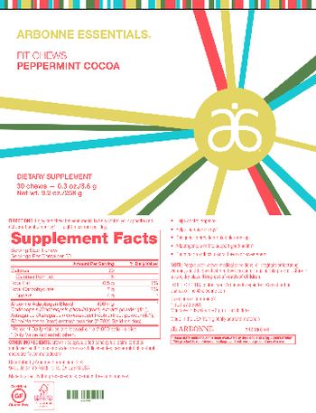 Arbonne Essentials Fit Chews Peppermint Cocoa - supplement