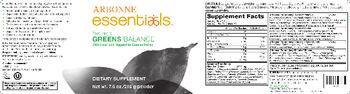 Arbonne Essentials Greens Balance - supplement