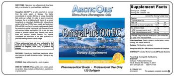 Arctic Oils OmegaPure 600 EC Natural Lemon Flavor - supplement