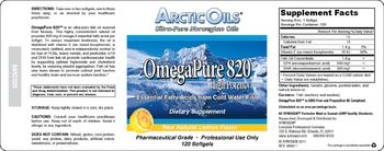 Arctic Oils OmegaPure 820 EC Natural Lemon Flavor - supplement