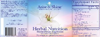 Arise & Shine Herbal Nutrition - herbal supplement