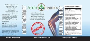 ArthrOrganics Joint Comfort - supplement