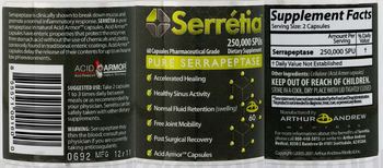 Arthur Andrew Medical Serretia 250,000 SPUs - supplement