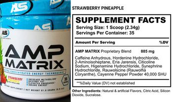 AS Aesthetics Sports AMP Matrix Strawberry Pineapple - supplement