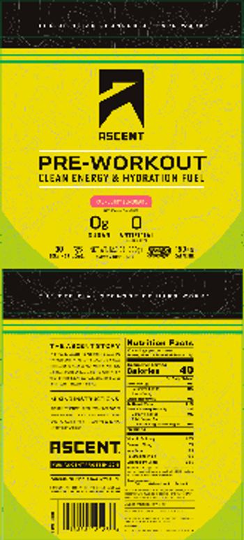 Ascent Pre-Workout Raspberry Lemonade - 