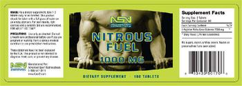 ASN Advanced Sport Nutriceuticals Nitrous Fuel 1000 mg - supplement