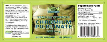 ASN Advanced Sport Nutriceuticals Regular Strength Chromium Picolinate 200 mcg - supplement