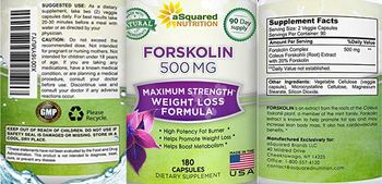Asquared Nutrition Forskolin 500 mg - supplement