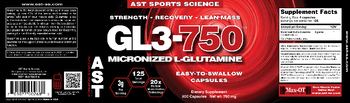 AST Sports Science GL3-750 Micronized L-Glutamine - supplement