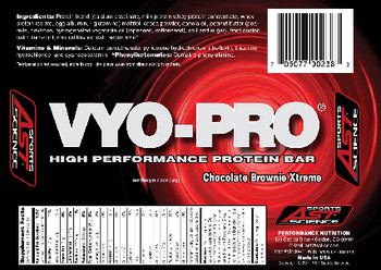 AST Sports Science VYO-Pro Chocolate Brownie Xtreme - high performance protein bar
