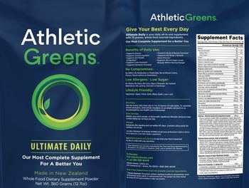 Athletic Greens Athletic Greens Ultimate Daily - whole food supplement powder