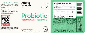 Atlantic Naturals Probiotic 5 billion CFU Vegan Gummies Strawberry Flavored - supplement