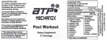 ATP Mechanix Post Workout - supplement
