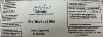 ATP Mechanix Pre Workout Mix - supplement