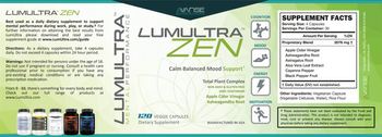 Avanse Nutraceuticals LumUltra Zen - supplement