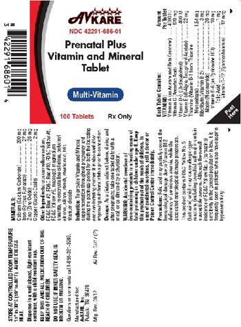 AvKare Prenatal Plus Vitamin and Mineral Tablet - supplement