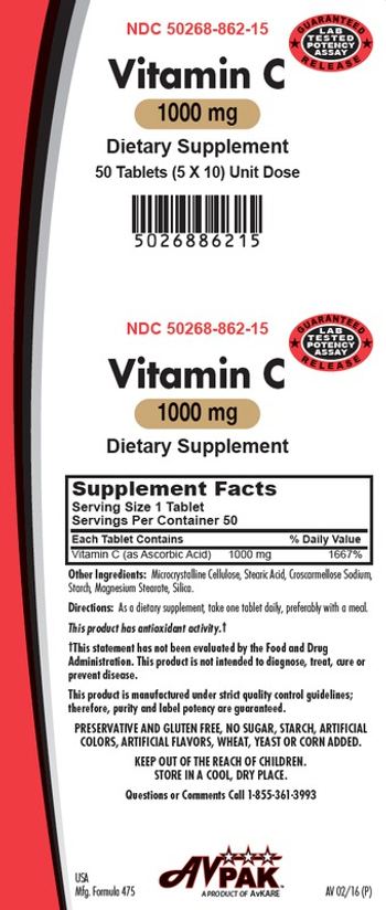AvPak Vitamin C 1000 mg - supplement