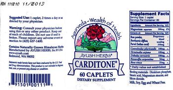 Ayush Herbs Carditone - supplement