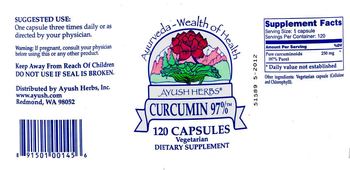 Ayush Herbs Curcumin 97% - supplement
