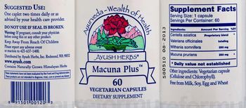 Ayush Herbs Macuna Plus - supplement