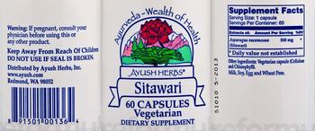 Ayush Herbs Sitawari - supplement