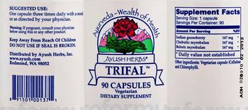 Ayush Herbs Trifal - supplement