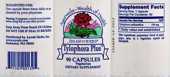 Ayush Herbs Tylophora Plus - supplement