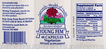 Ayush Herbs Young Fem - supplement