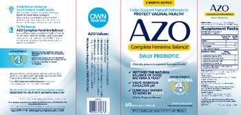 AZO Complete Feminine Balance - supplement