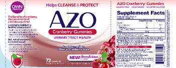 AZO Cranberry Gummies Berrylicious Flavor - cranberry supplement