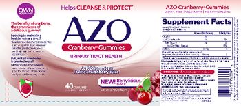 AZO Cranberry Gummies Berrylicious Flavor - cranberry supplement