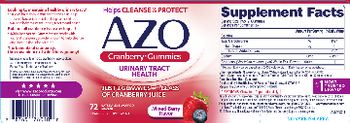 AZO Cranberry Gummies Mixed Berry Flavor - cranberry supplement
