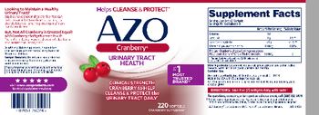 AZO Cranberry Urinary Tract Health - cranberry supplement