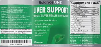 Balance One Liver Support - supplement