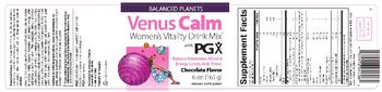 Balanced Planets Venus Calm Women's Vitality Drink Mix With PGX Chocolate Flavor - supplement