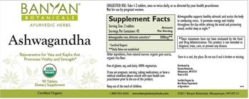 Banyan Botanicals Ashwagandha - supplement