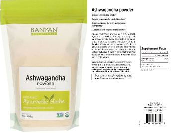 Banyan Botanicals Ashwagandha Powder - supplement